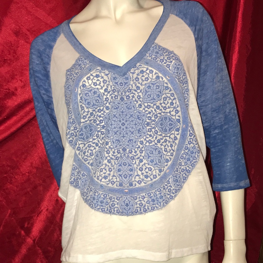 Project Social T, 3/4 Sleeve, V- Neck T-Shirt